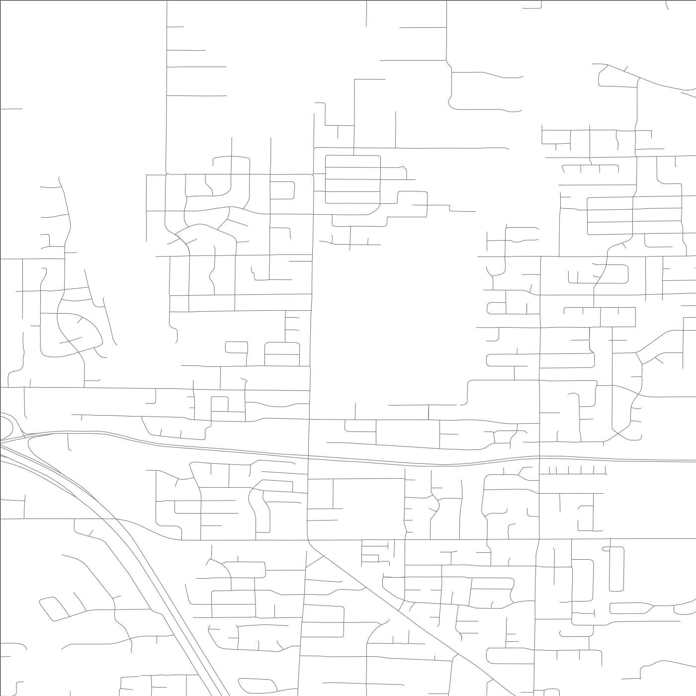 ROAD MAP OF FIVE CORNERS, WASHINGTON BY MAPBAKES