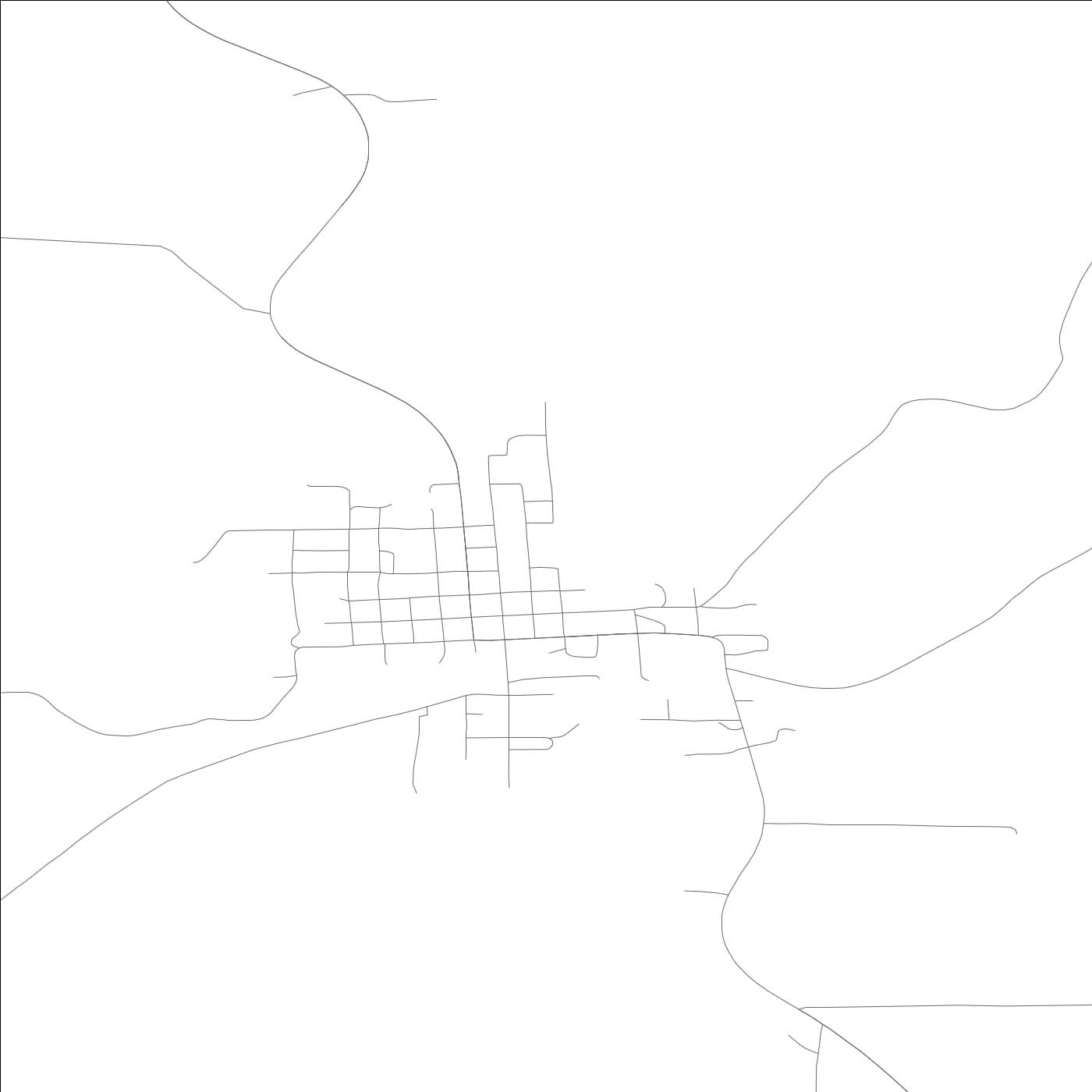 ROAD MAP OF GARFIELD, WASHINGTON BY MAPBAKES