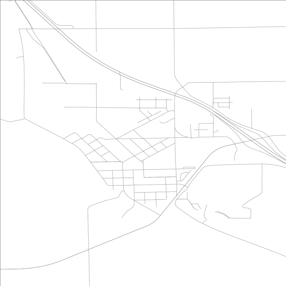 ROAD MAP OF GRANGER, WASHINGTON BY MAPBAKES