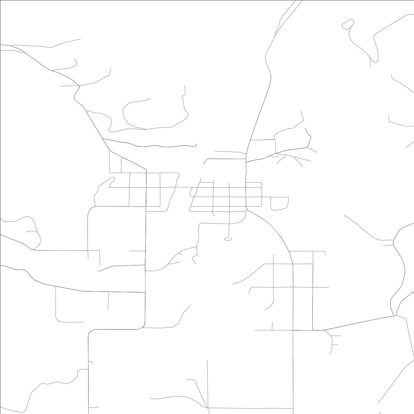 ROAD MAP OF IONE, WASHINGTON BY MAPBAKES