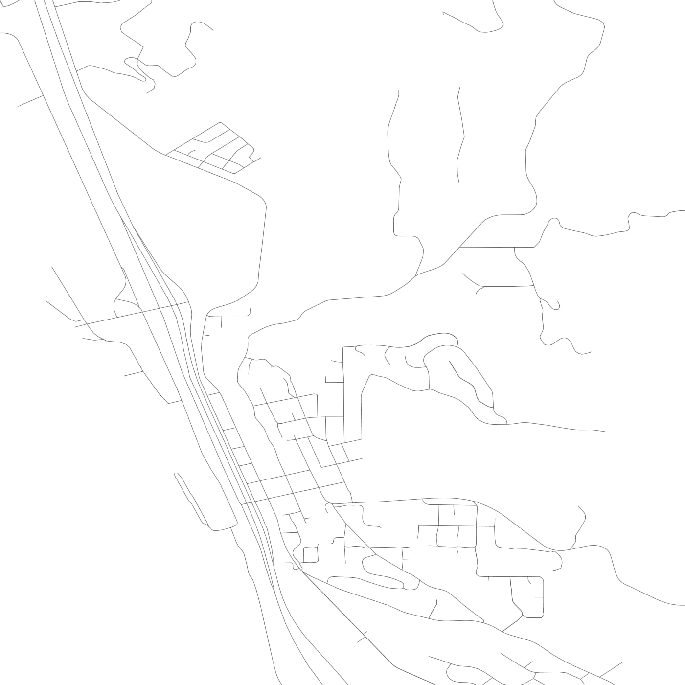 ROAD MAP OF KALAMA, WASHINGTON BY MAPBAKES