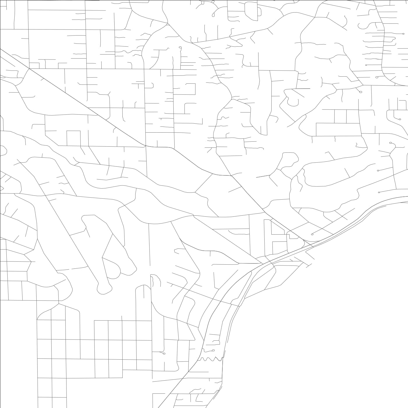 ROAD MAP OF LAKE FOREST PARK, WASHINGTON BY MAPBAKES