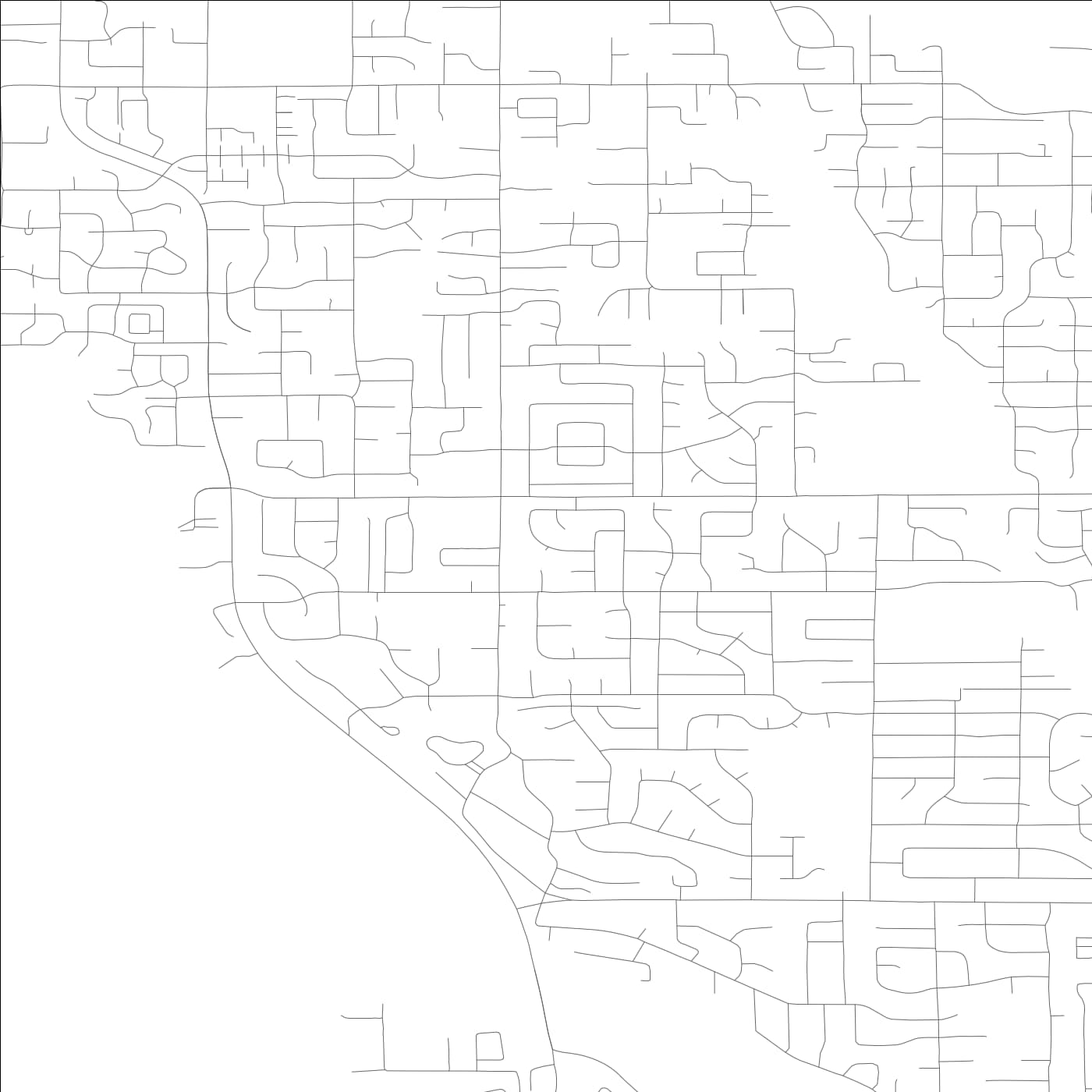 ROAD MAP OF LAKE SHORE, WASHINGTON BY MAPBAKES