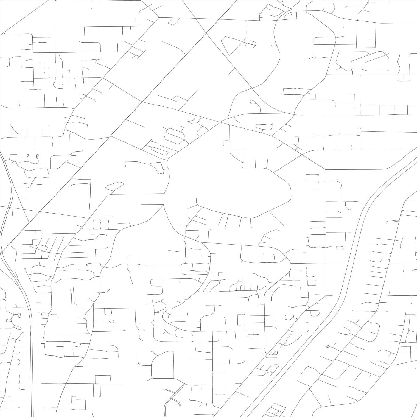 ROAD MAP OF LAKE STICKNEY, WASHINGTON BY MAPBAKES