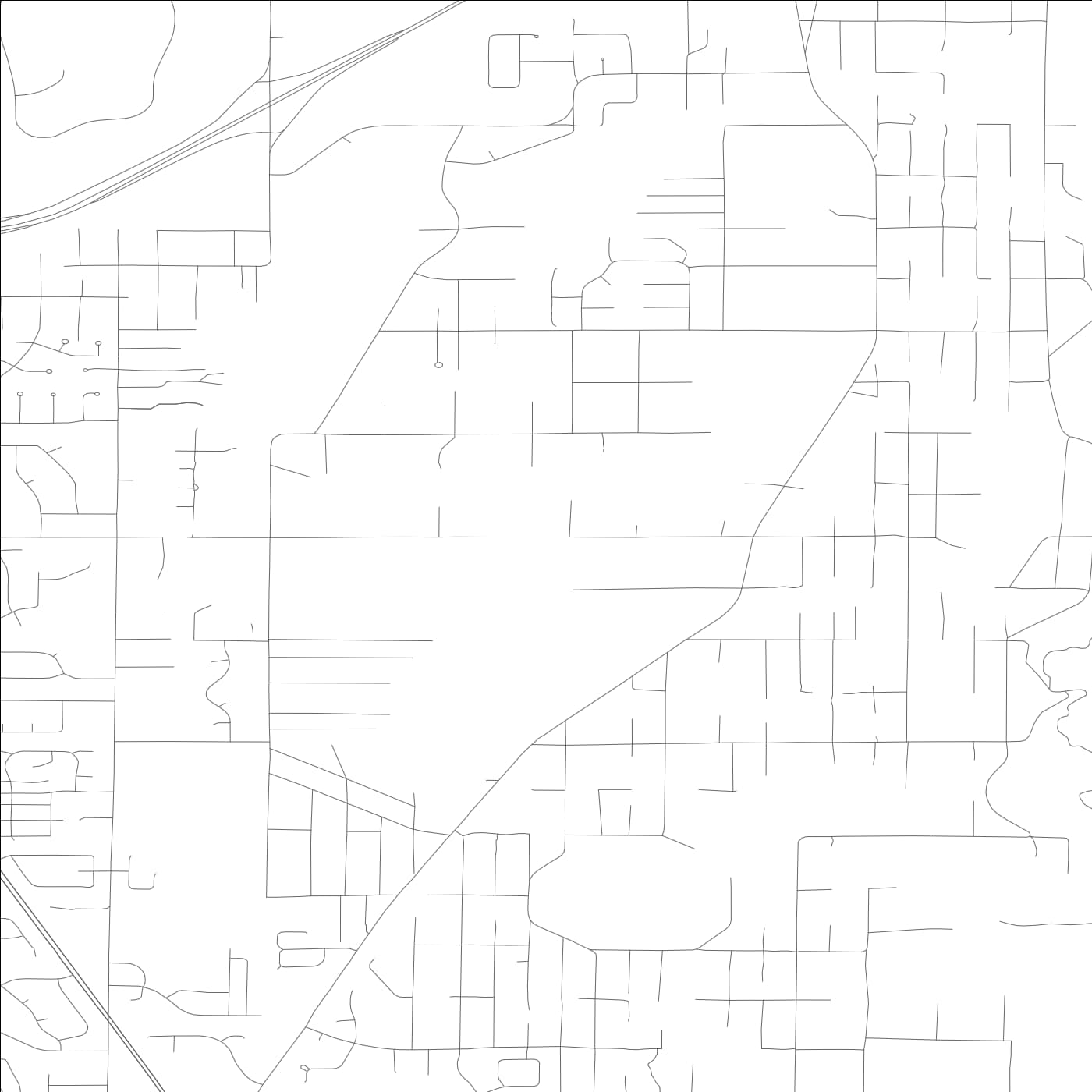 ROAD MAP OF LAKELAND SOUTH, WASHINGTON BY MAPBAKES