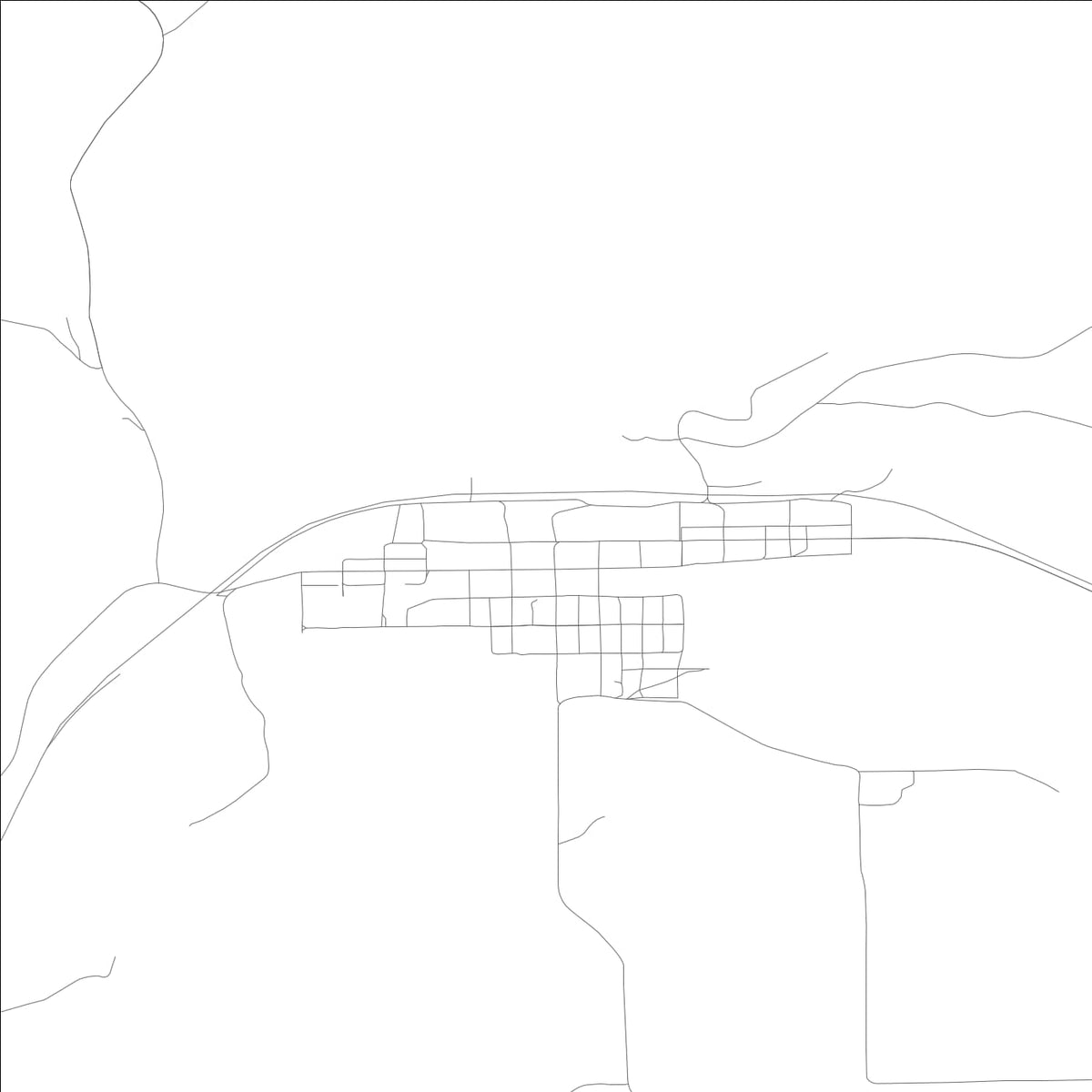 ROAD MAP OF MALDEN, WASHINGTON BY MAPBAKES
