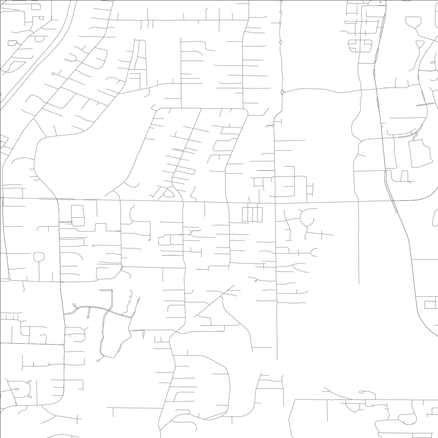 ROAD MAP OF MARTHA LAKE, WASHINGTON BY MAPBAKES