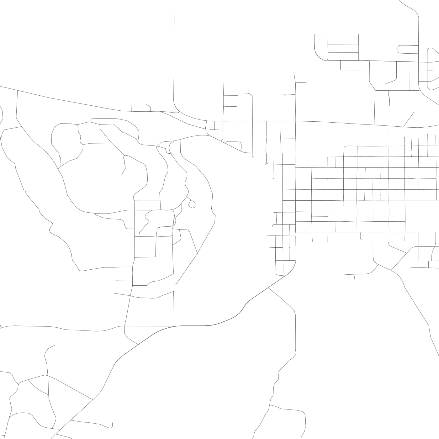 ROAD MAP OF MEDICAL LAKE, WASHINGTON BY MAPBAKES