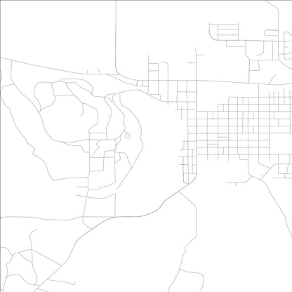 ROAD MAP OF MEDICAL LAKE, WASHINGTON BY MAPBAKES