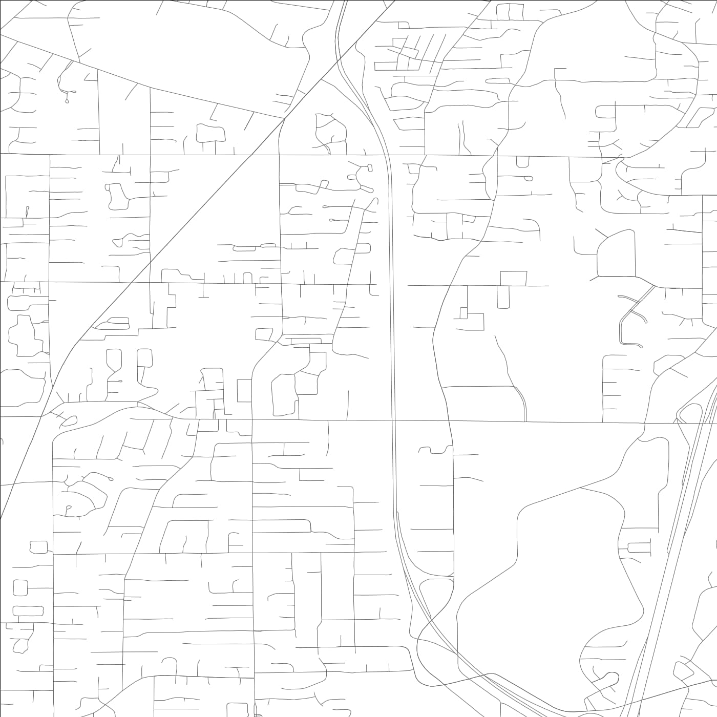 ROAD MAP OF NORTH LYNNWOOD, WASHINGTON BY MAPBAKES