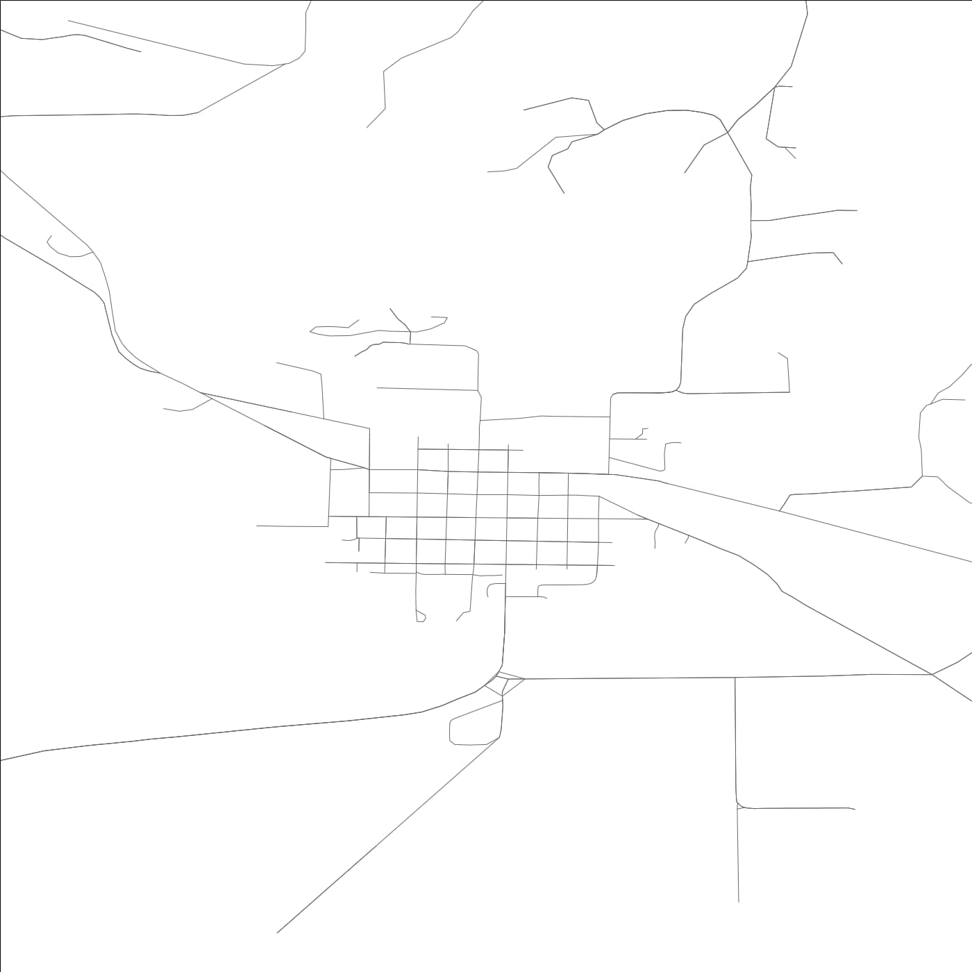 ROAD MAP OF OAKVILLE, WASHINGTON BY MAPBAKES