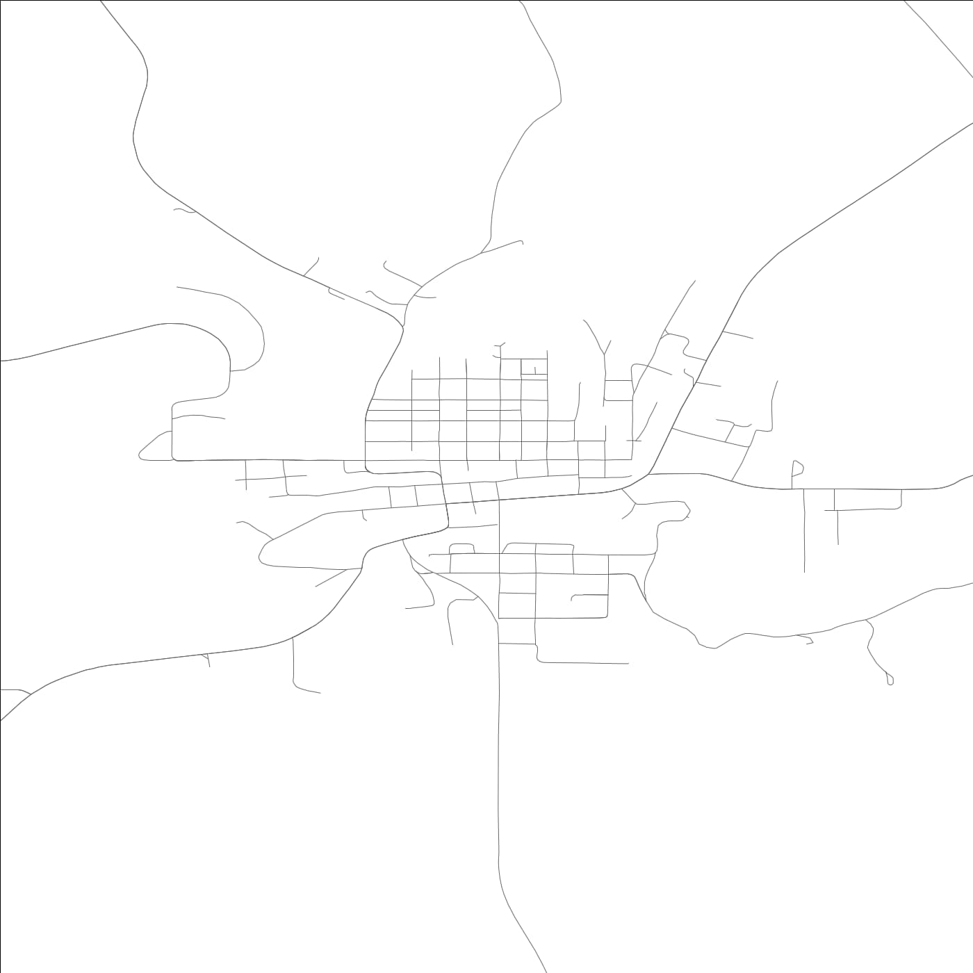 ROAD MAP OF PALOUSE, WASHINGTON BY MAPBAKES