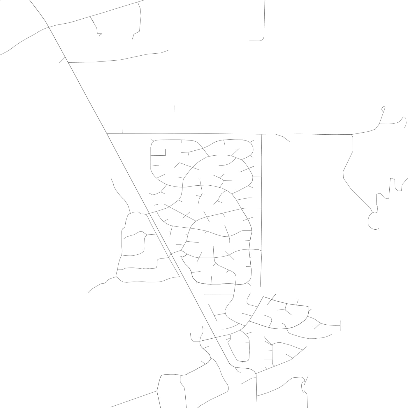 ROAD MAP OF PEACEFUL VALLEY, WASHINGTON BY MAPBAKES