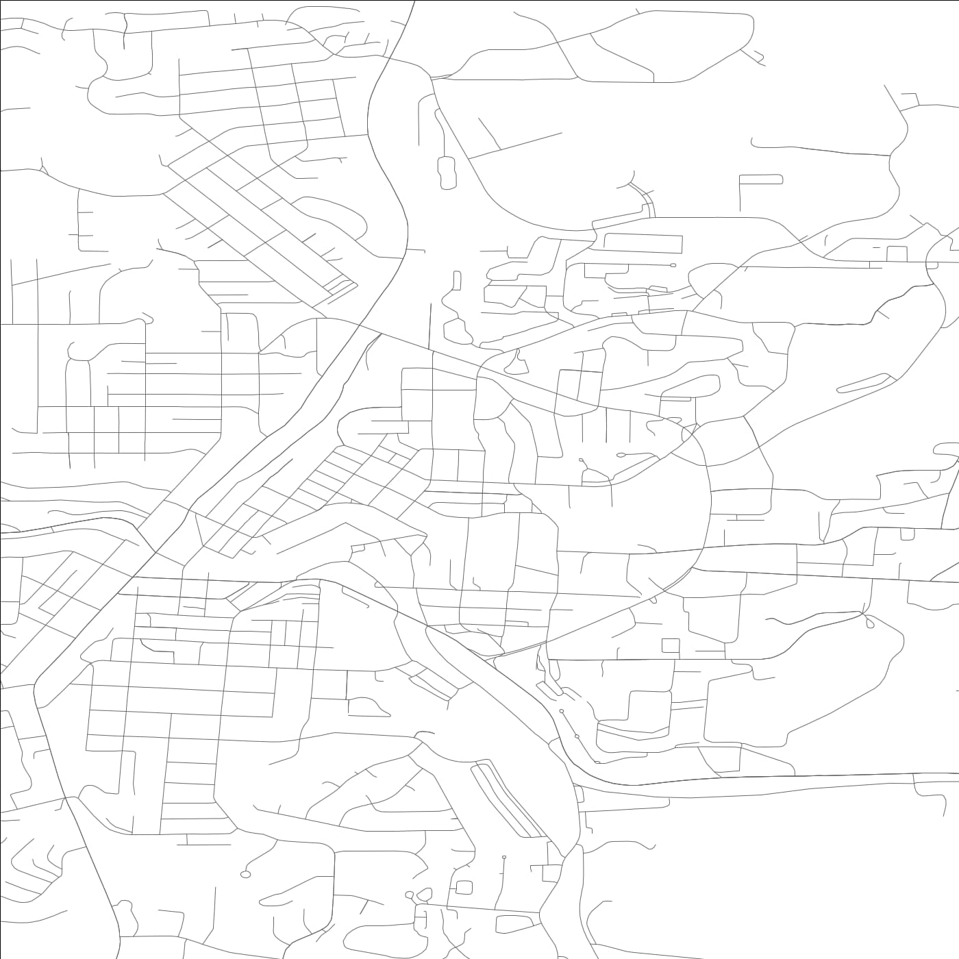 ROAD MAP OF PULLMAN, WASHINGTON BY MAPBAKES