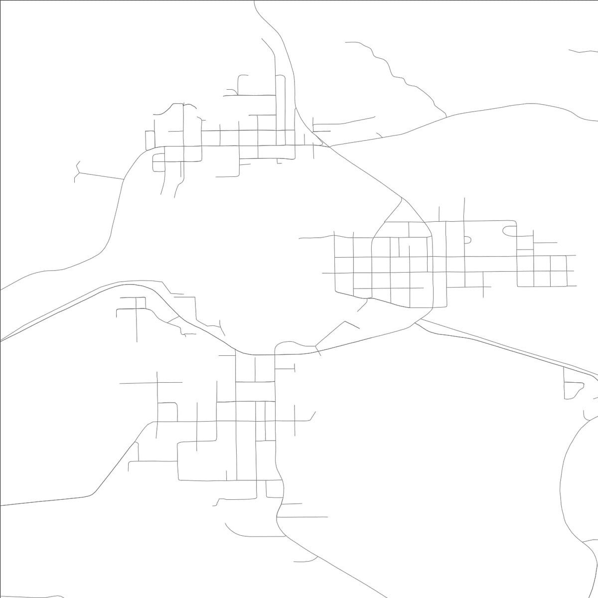 ROAD MAP OF RAYMOND, WASHINGTON BY MAPBAKES