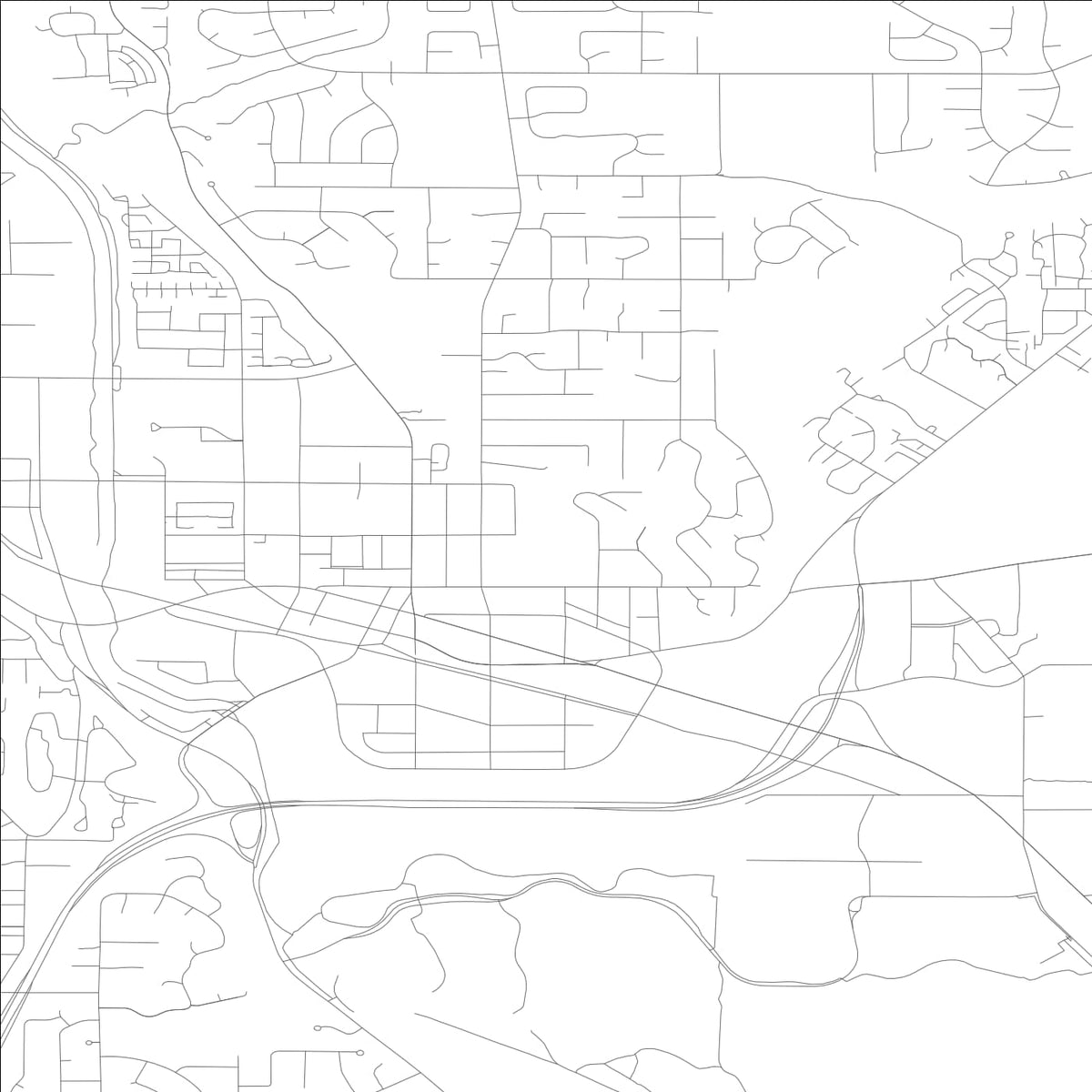 ROAD MAP OF REDMOND, WASHINGTON BY MAPBAKES