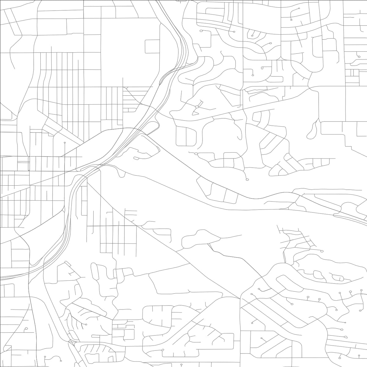 ROAD MAP OF RENTON, WASHINGTON BY MAPBAKES