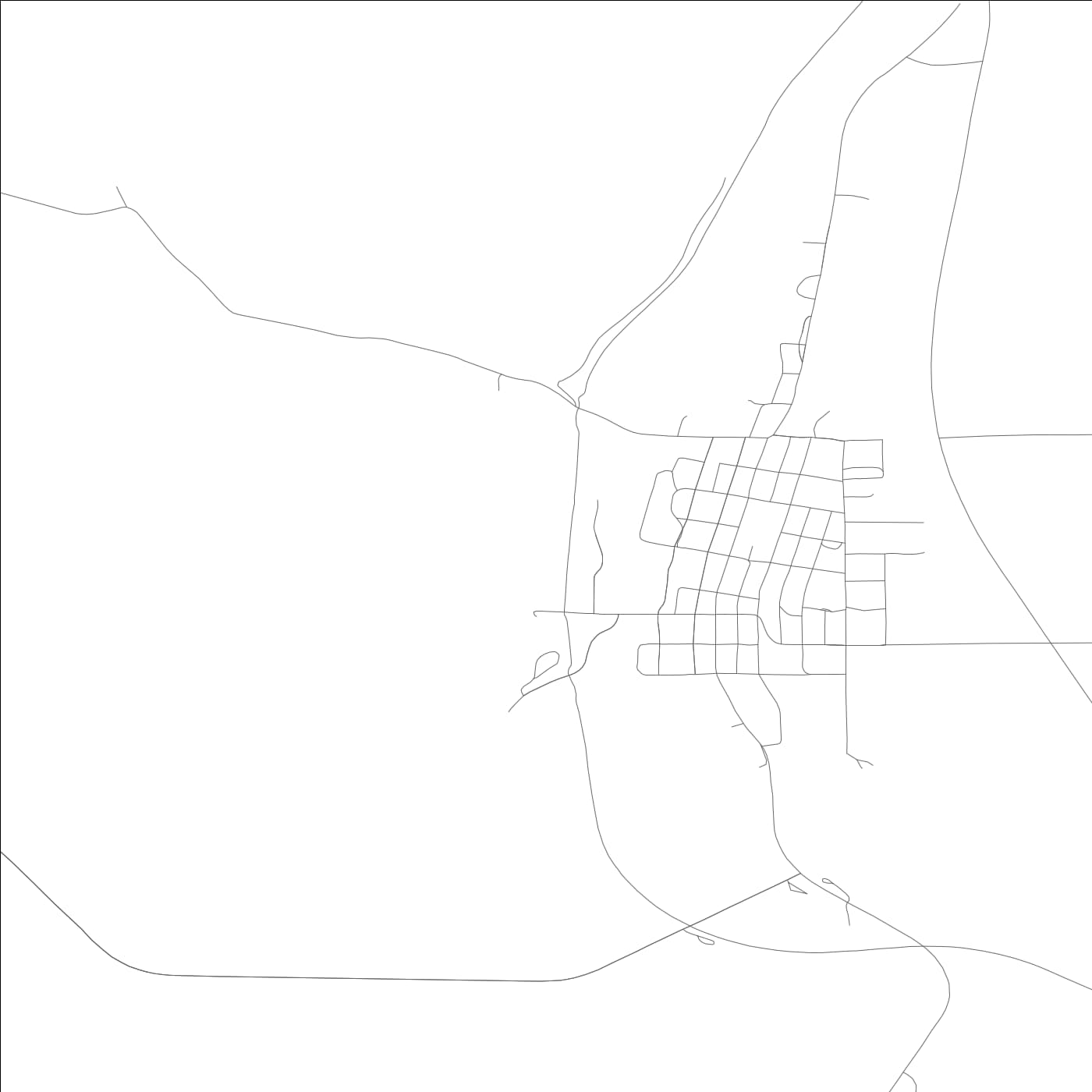 ROAD MAP OF ROSALIA, WASHINGTON BY MAPBAKES