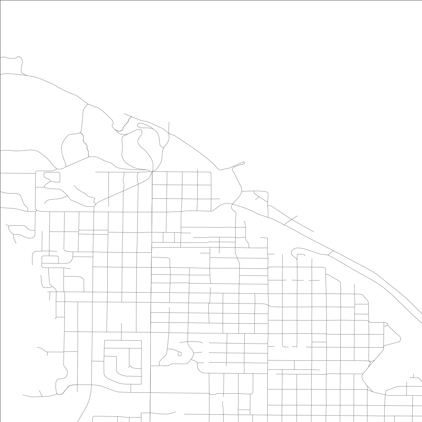 ROAD MAP OF RUSTON, WASHINGTON BY MAPBAKES