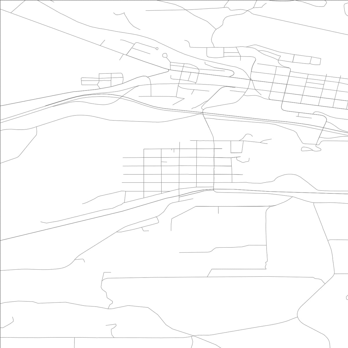 ROAD MAP OF SOUTH CLE ELUM, WASHINGTON BY MAPBAKES