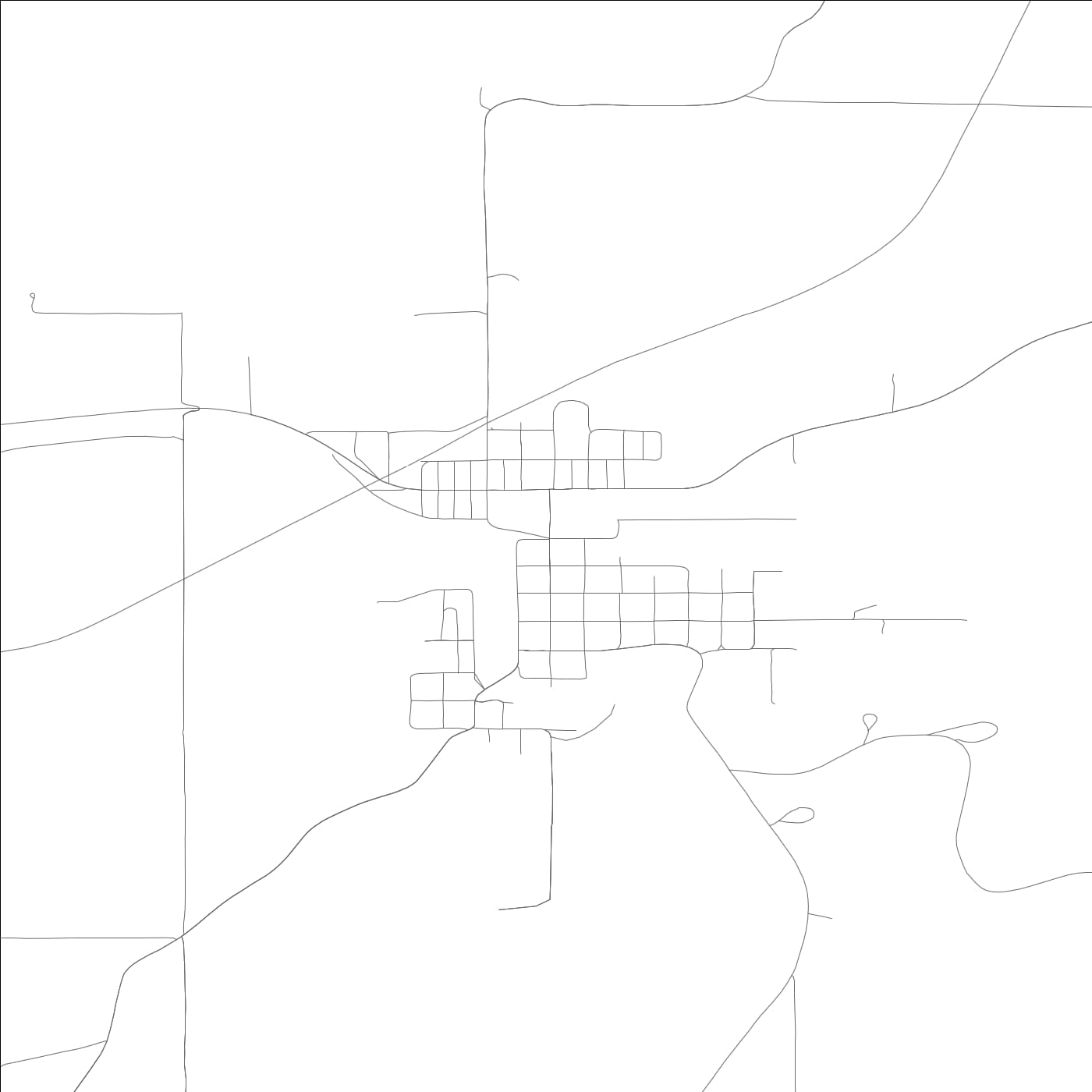 ROAD MAP OF TEKOA, WASHINGTON BY MAPBAKES