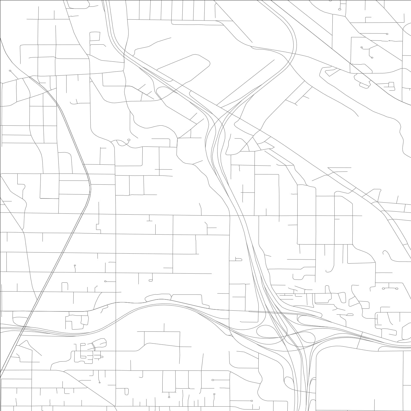 ROAD MAP OF TUKWILA, WASHINGTON BY MAPBAKES