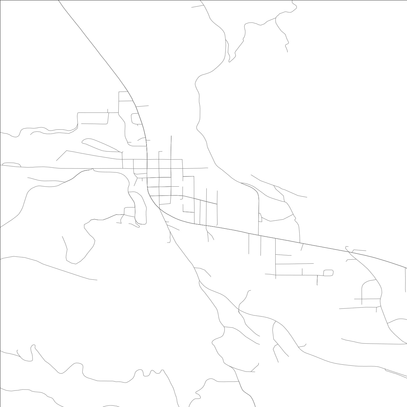 ROAD MAP OF TWISP, WASHINGTON BY MAPBAKES