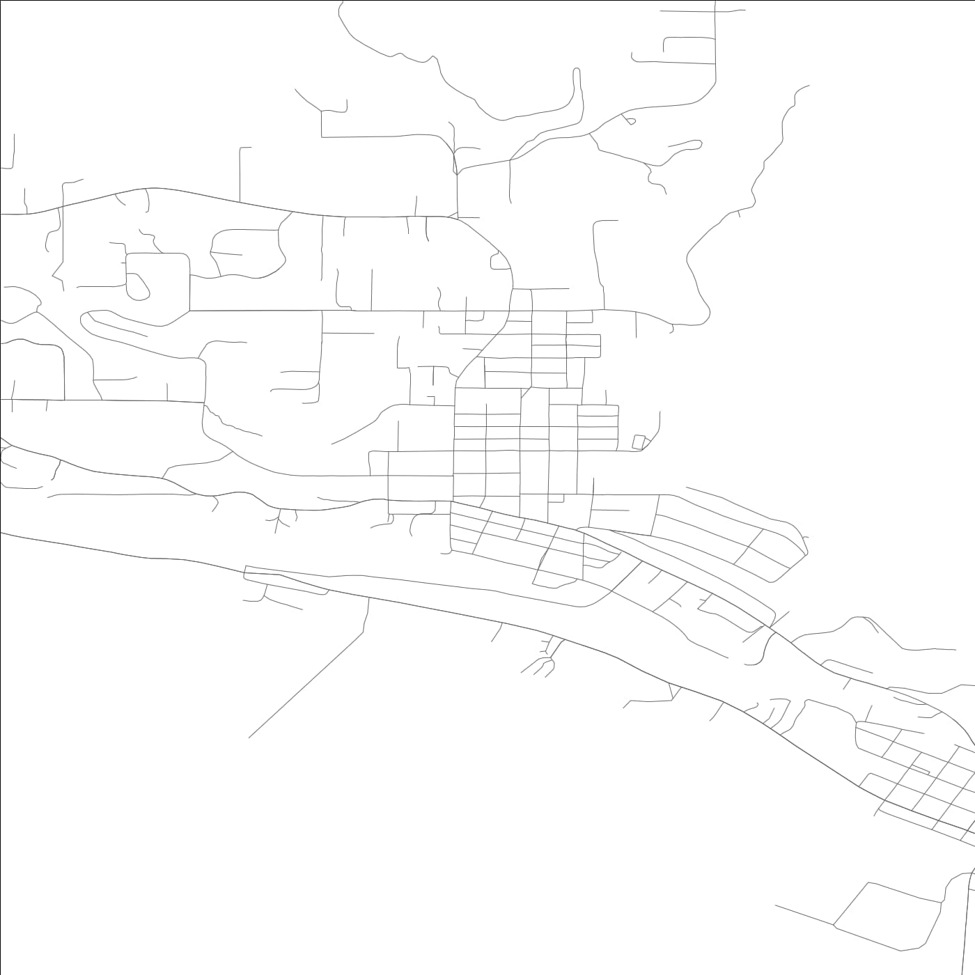 ROAD MAP OF WHITE SALMON, WASHINGTON BY MAPBAKES