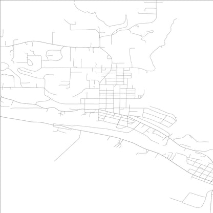 ROAD MAP OF WHITE SALMON, WASHINGTON BY MAPBAKES