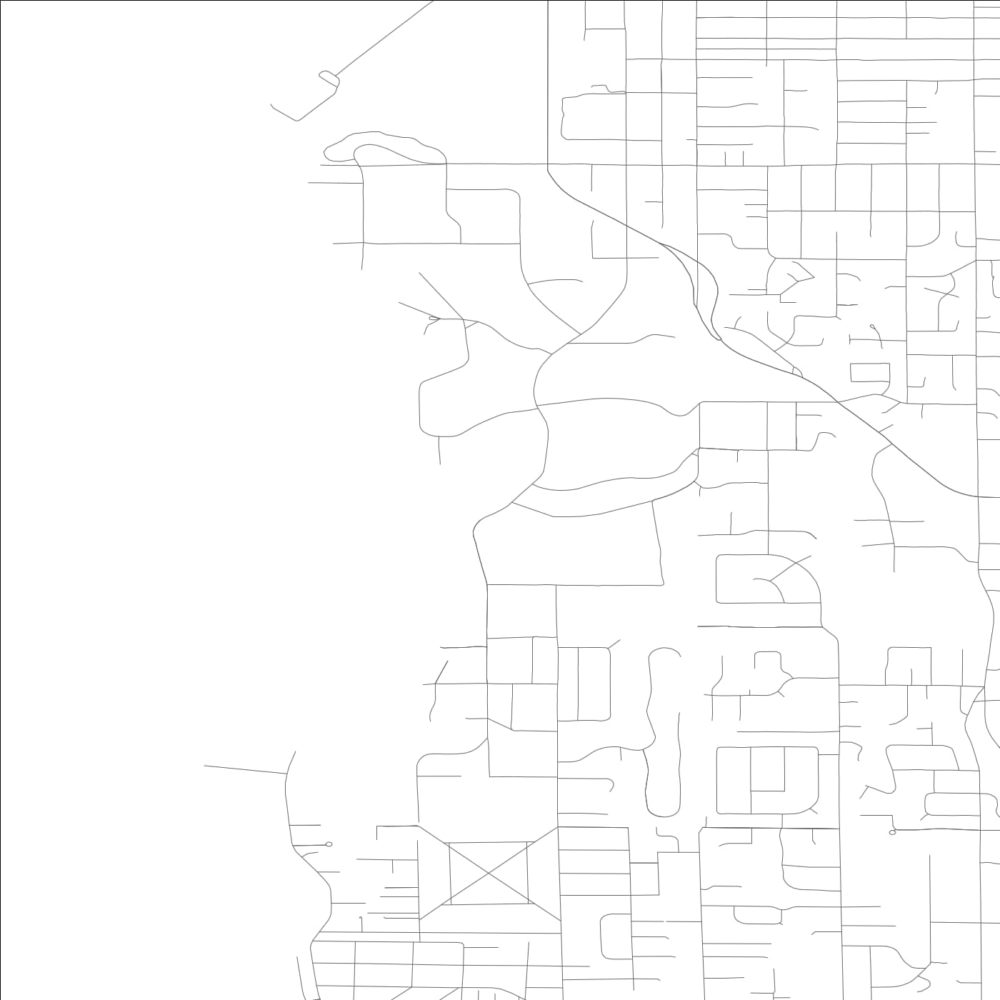 ROAD MAP OF WOODWAY, WASHINGTON BY MAPBAKES