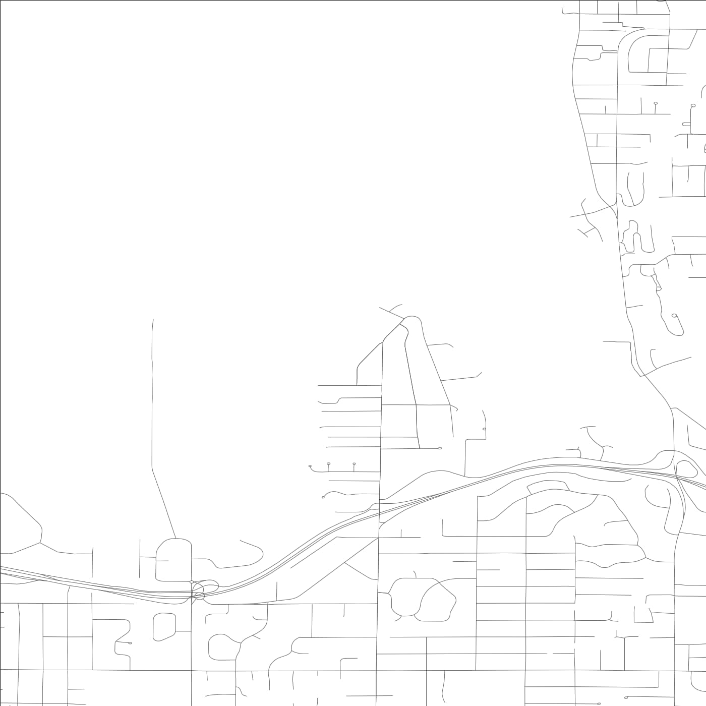 ROAD MAP OF YARROW POINT, WASHINGTON BY MAPBAKES