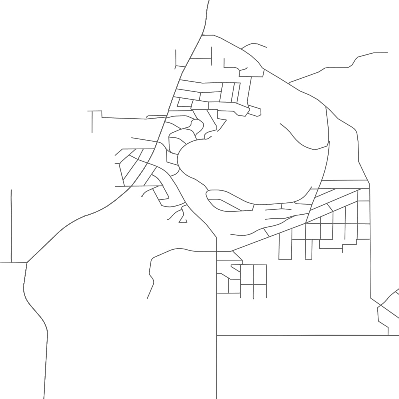 ROAD MAP OF BOHNERS LAKE, WISCONSIN BY MAPBAKES