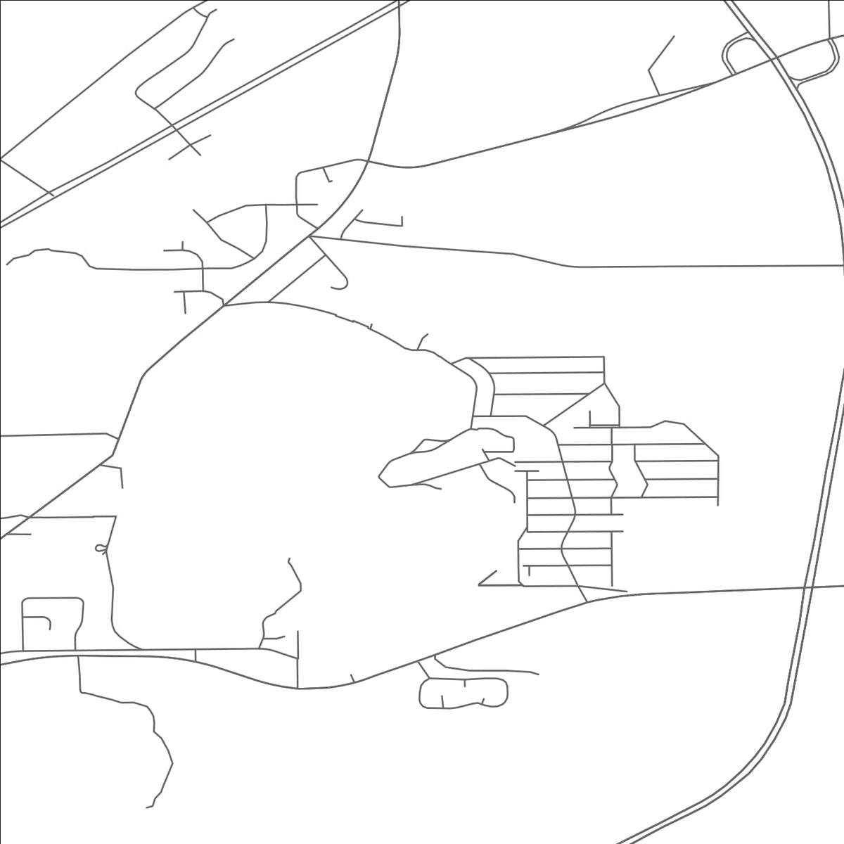 ROAD MAP OF BROWNS LAKE, WISCONSIN BY MAPBAKES