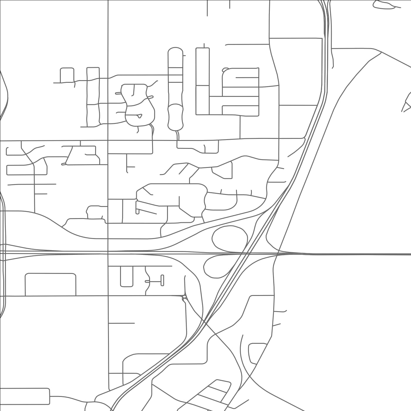 ROAD MAP OF FOX CROSSING, WISCONSIN BY MAPBAKES