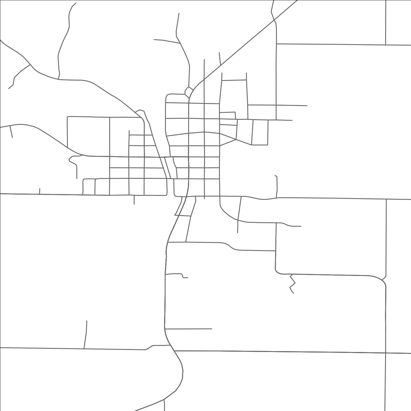 ROAD MAP OF FREDERIC, WISCONSIN BY MAPBAKES