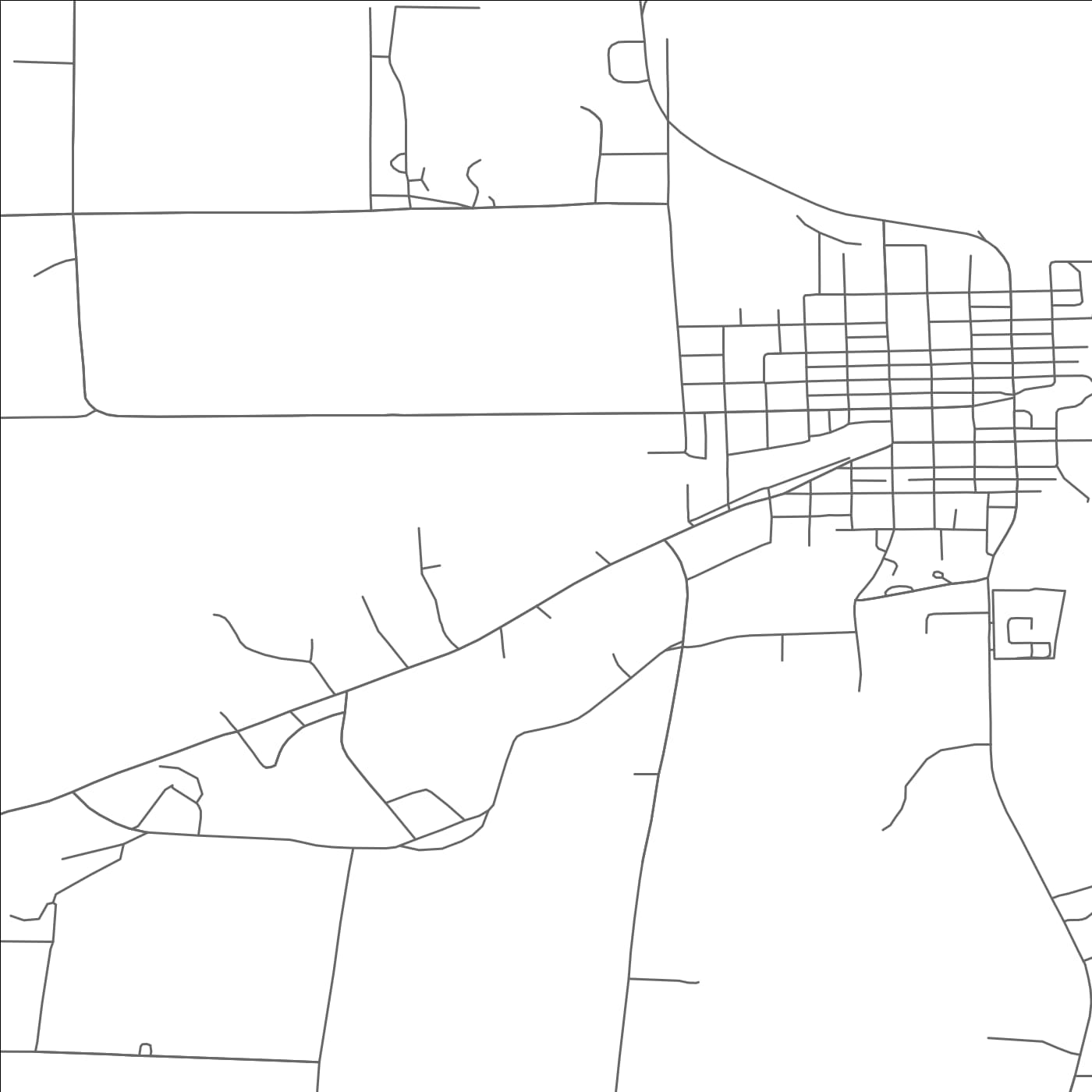 ROAD MAP OF HURLEY, WISCONSIN BY MAPBAKES