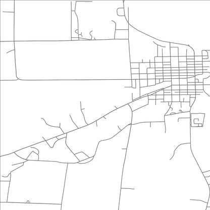 ROAD MAP OF HURLEY, WISCONSIN BY MAPBAKES