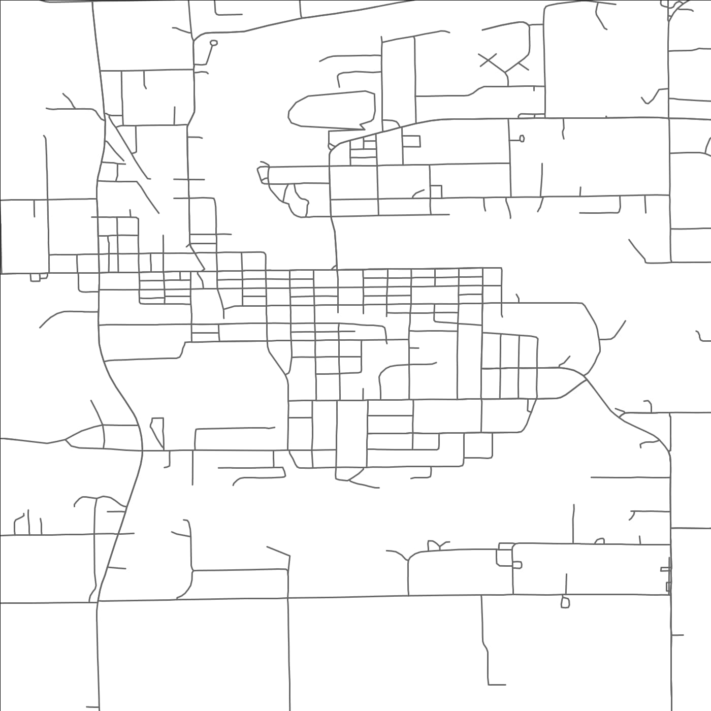 ROAD MAP OF LADYSMITH, WISCONSIN BY MAPBAKES