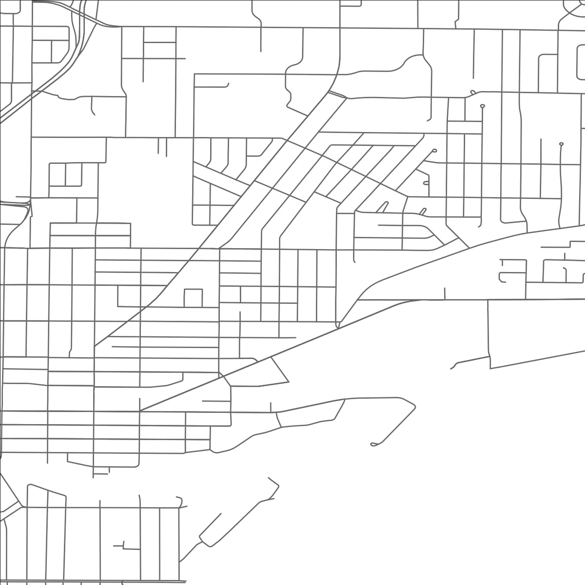 ROAD MAP OF MENASHA, WISCONSIN BY MAPBAKES