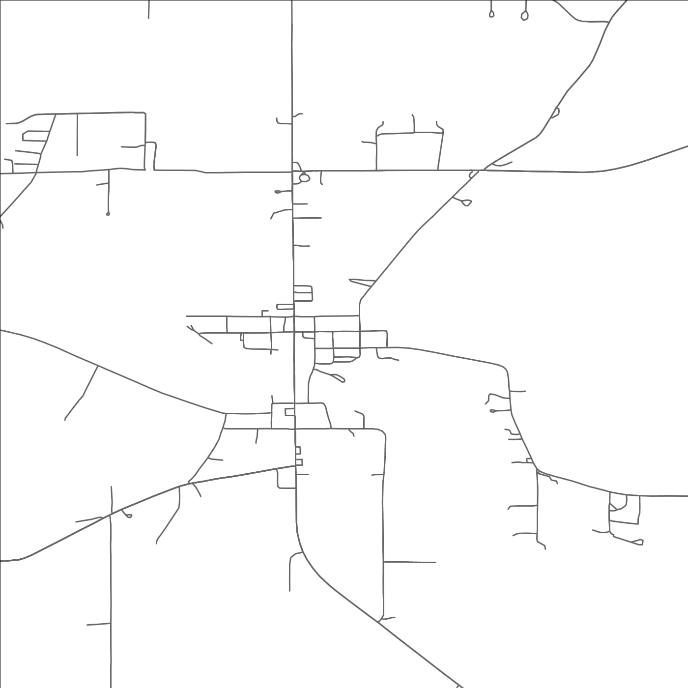 ROAD MAP OF NESHKORO, WISCONSIN BY MAPBAKES