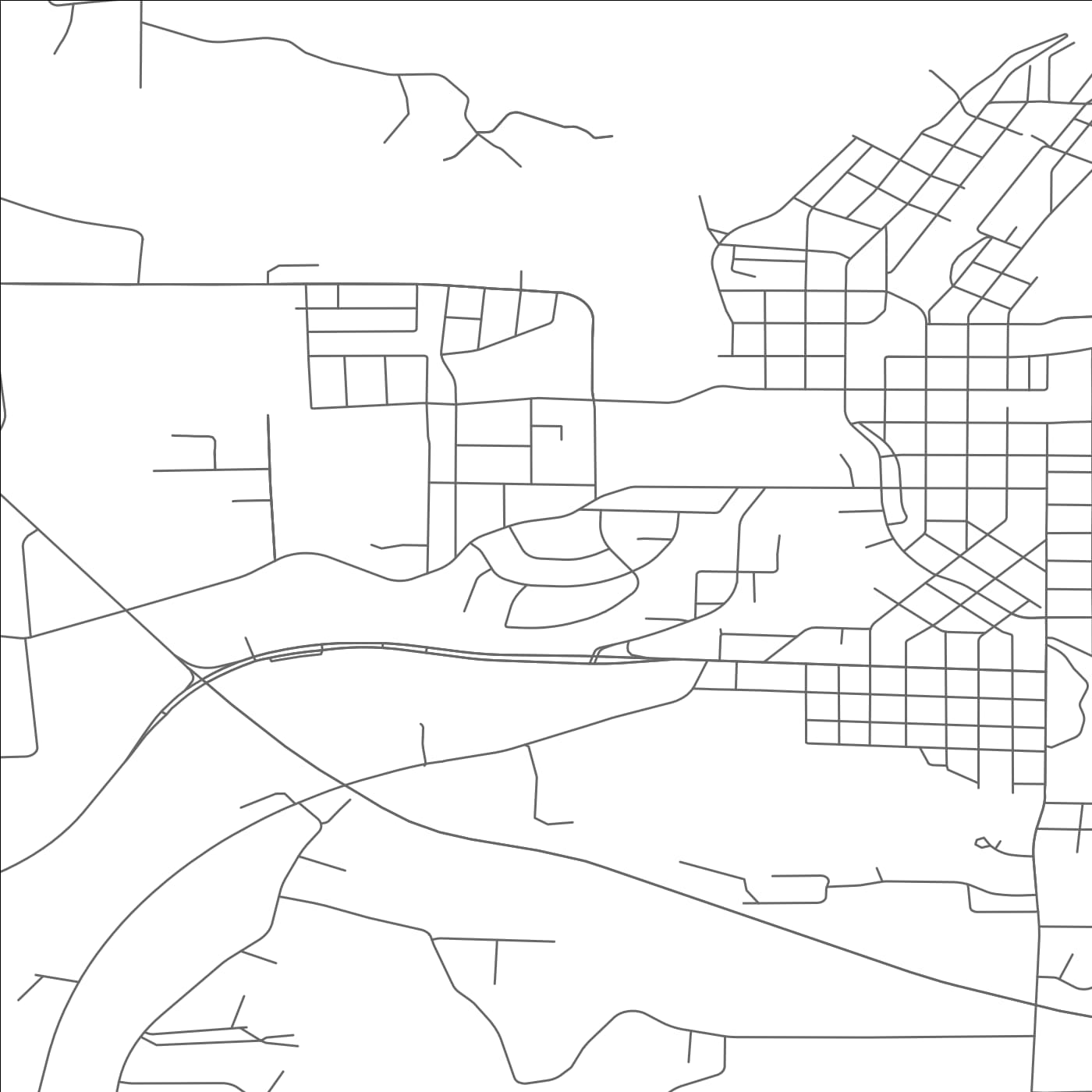 ROAD MAP OF RHINELANDER, WISCONSIN BY MAPBAKES