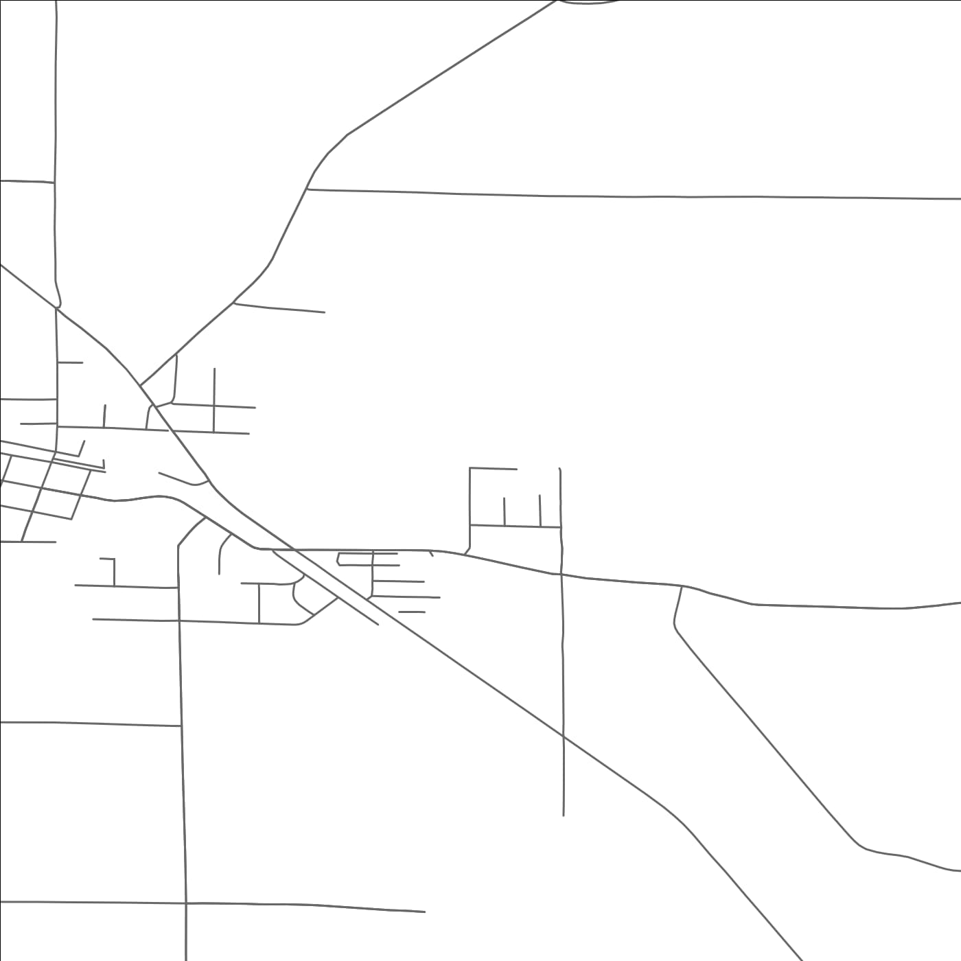 ROAD MAP OF TIGERTON, WISCONSIN BY MAPBAKES