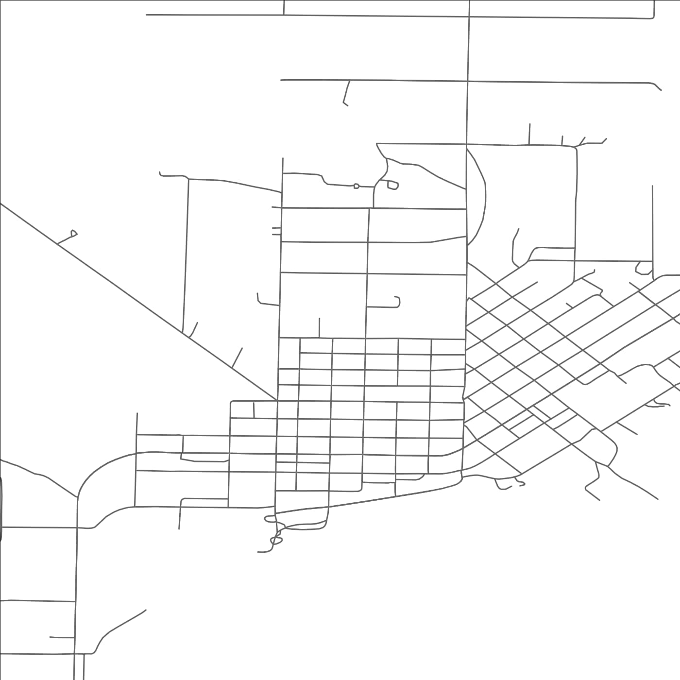 ROAD MAP OF WASHBURN, WISCONSIN BY MAPBAKES