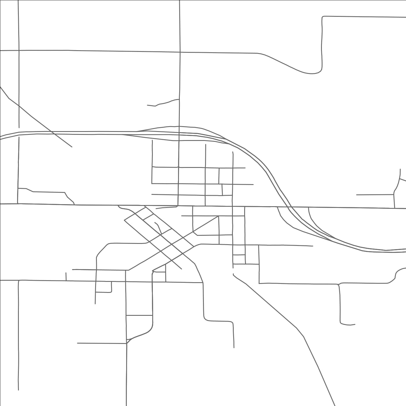 ROAD MAP OF WITTENBERG, WISCONSIN BY MAPBAKES