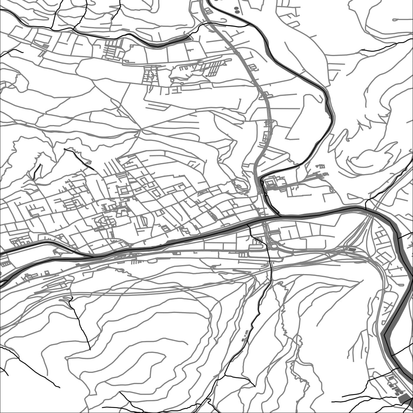 ROAD MAP OF BRUCK AN DER MUR, AUSTRIA BY MAPBAKES