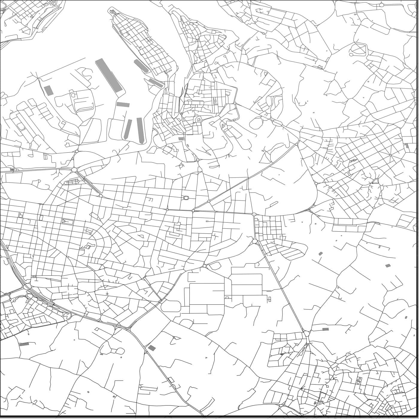 ROAD MAP OF FGURA, MALTA BY MAPBAKES