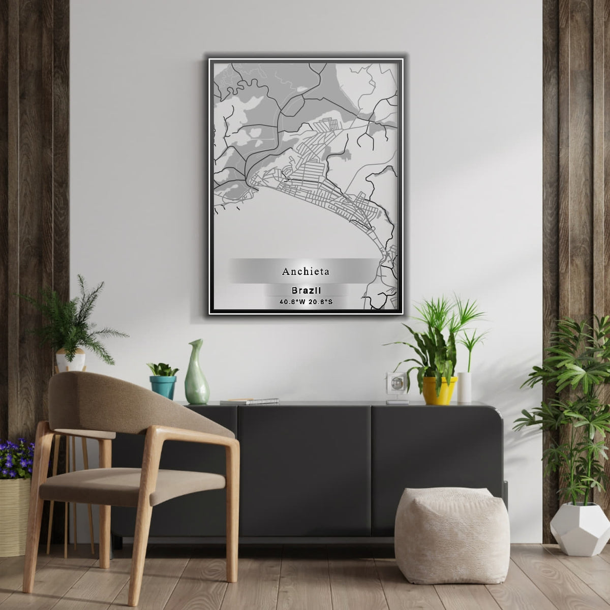 ROAD MAP OF ANCHIETA, BRAZIL BY MAPBAKES