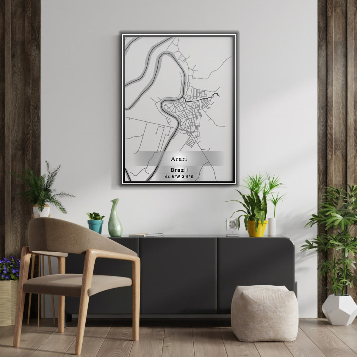 ROAD MAP OF ARARI, BRAZIL BY MAPBAKES