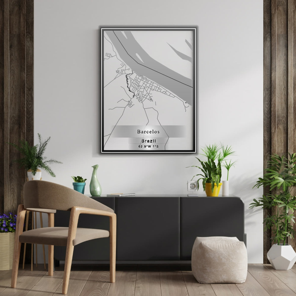 ROAD MAP OF BARCELOS, BRAZIL BY MAPBAKES