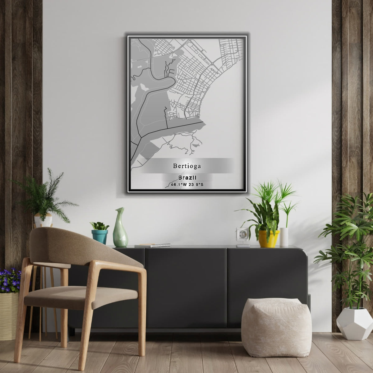 ROAD MAP OF BERTIOGA, BRAZIL BY MAPBAKES